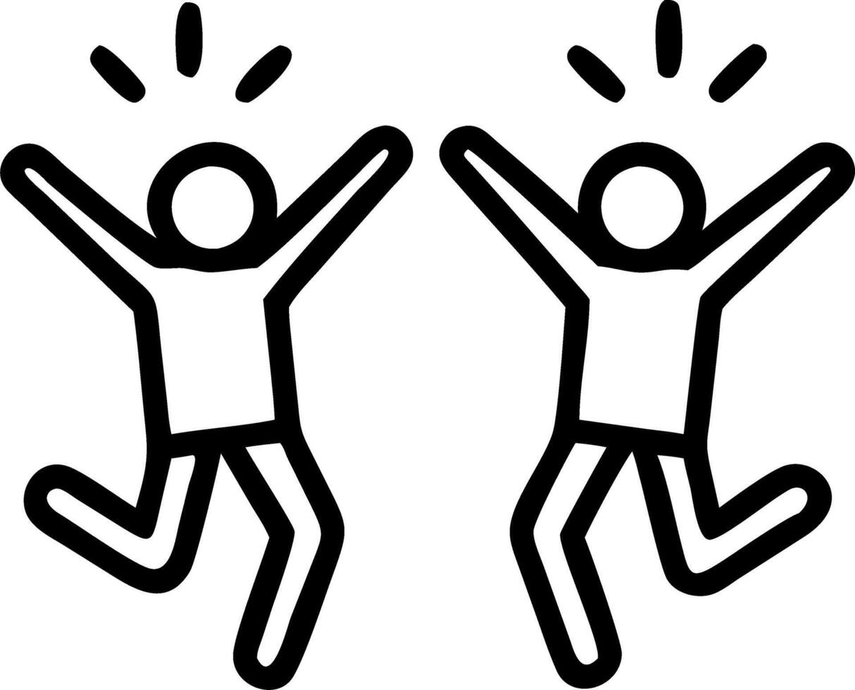 Candid capture of a spontaneous celebration in a startup office vector