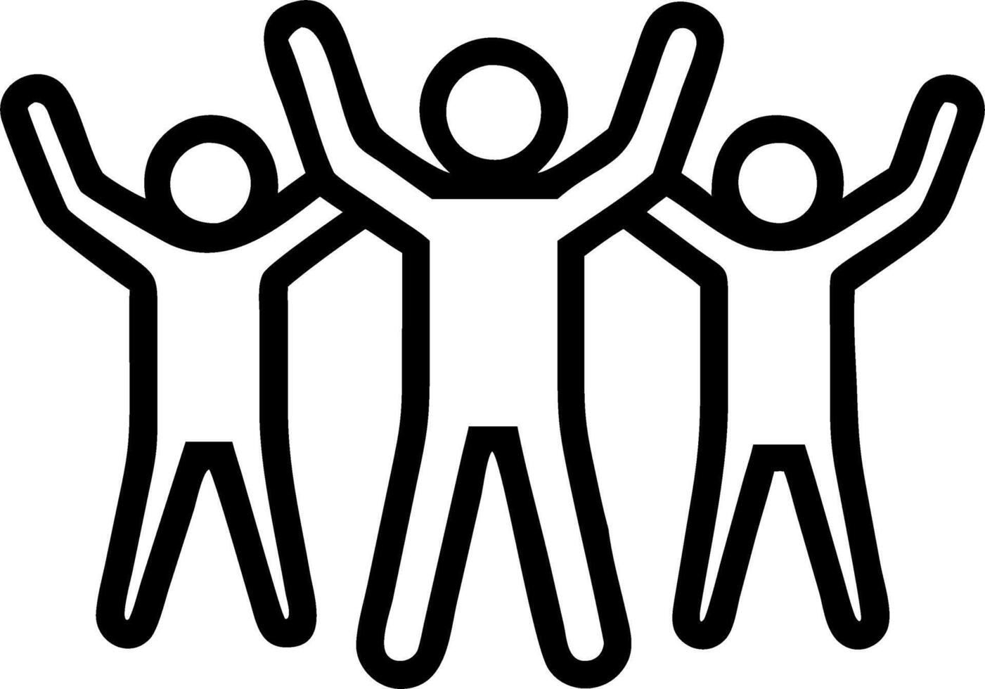 Candid Group of Friends Cheering at a Sports Event vector