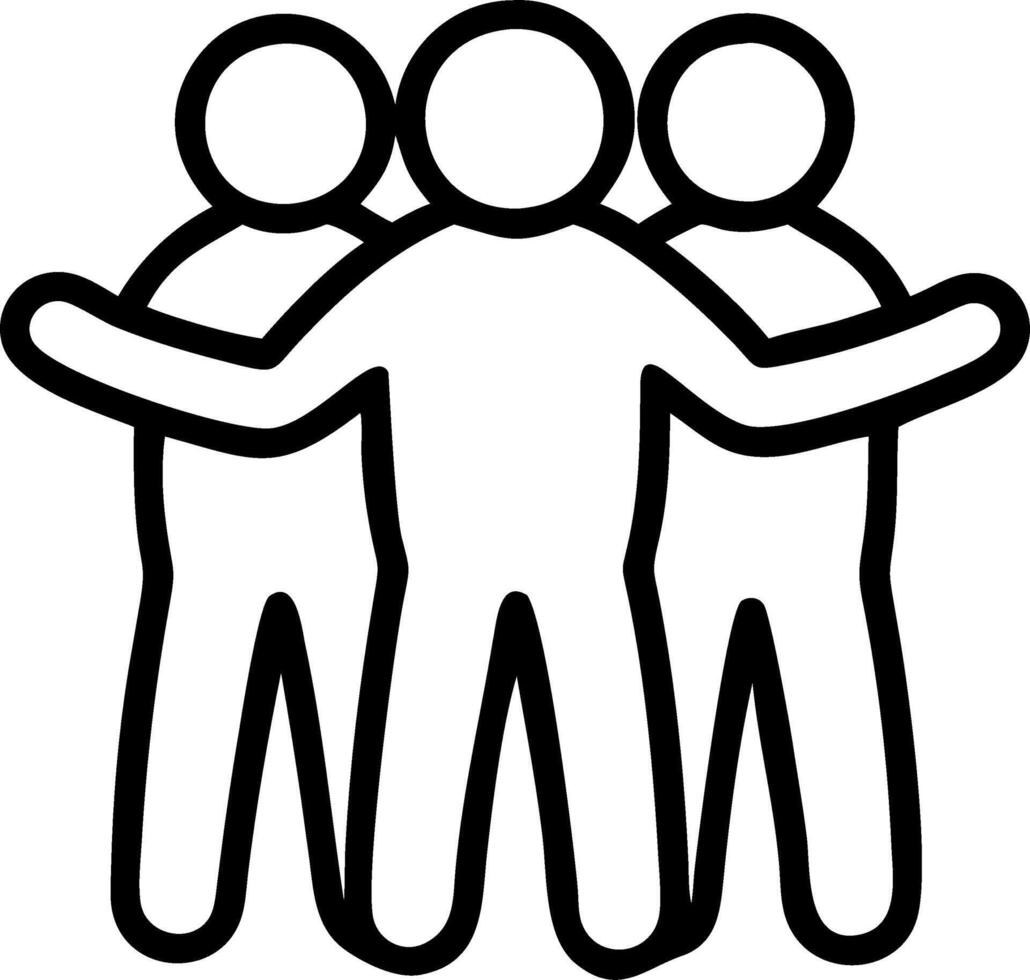 Candid shot of a team hugging after a project completion vector