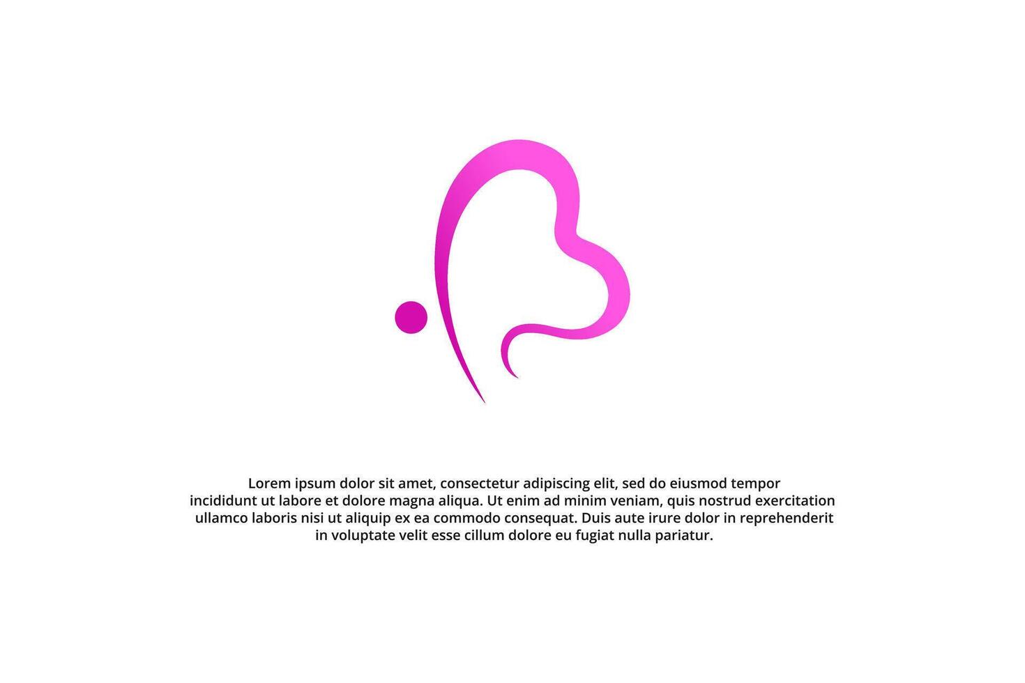 letter b m butterfly heart and love logo vector