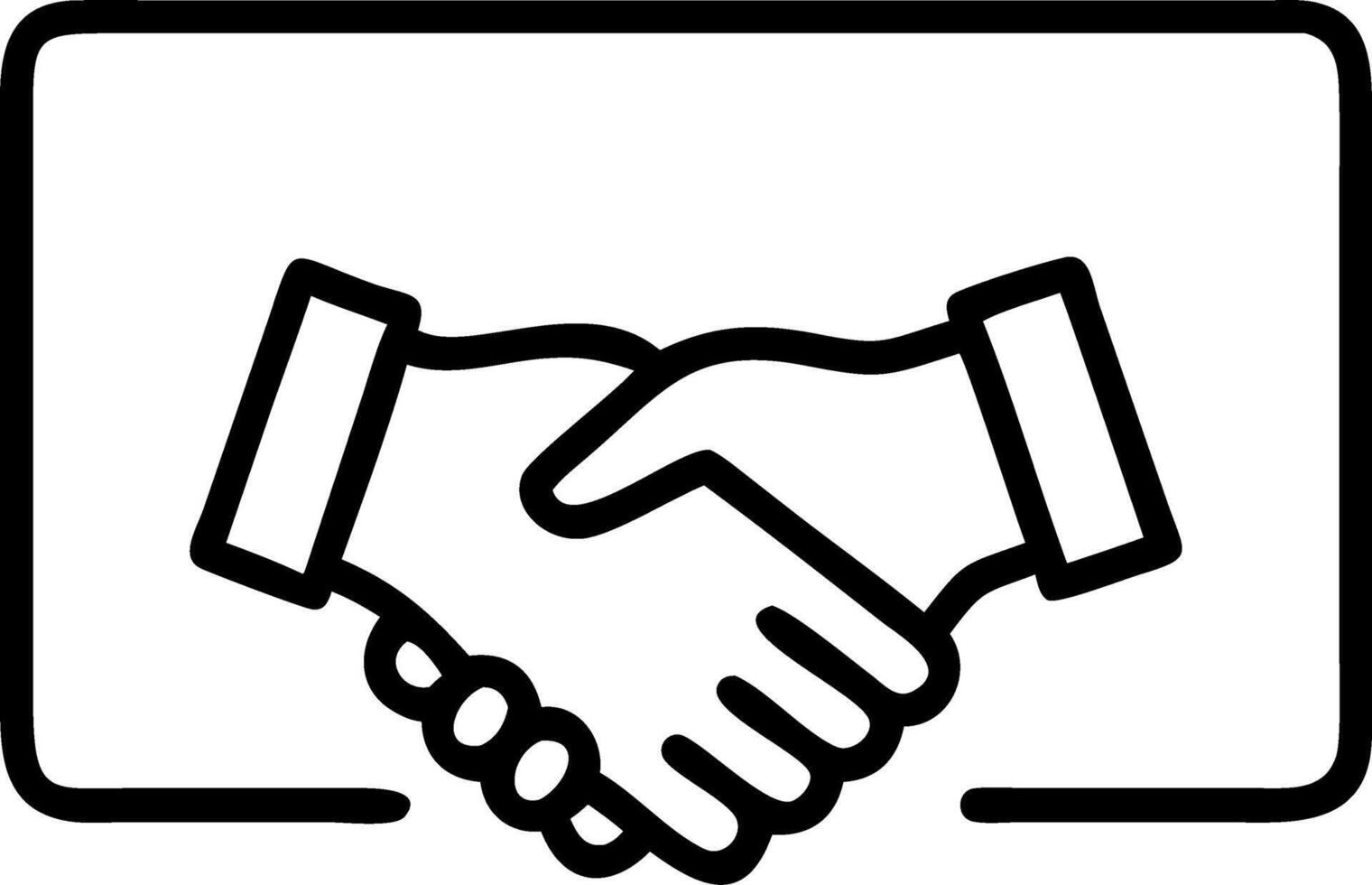 Business Deal Sealed with Virtual Handshake vector