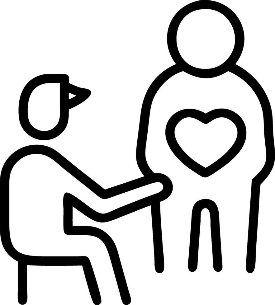 Business style bokeh art of a senior caregiver comforting an elderly person vector