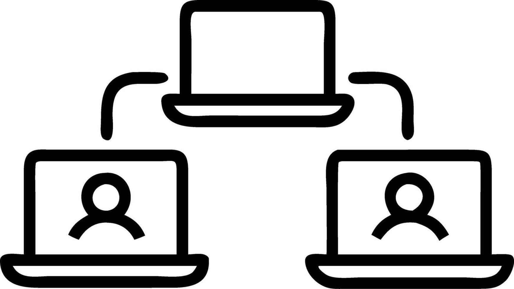 Bokeh Close up of Laptop Screens in a Team Discussion vector