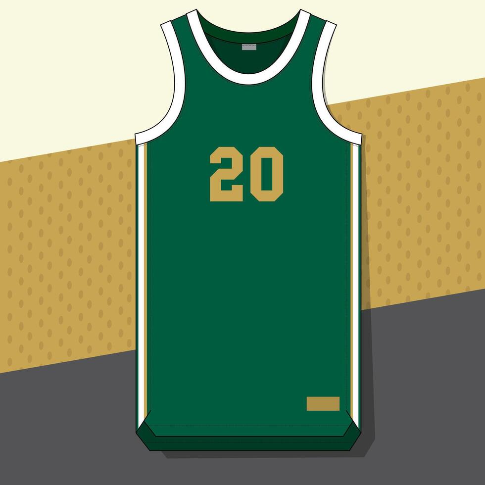 front view of basketball jersey uniform vector