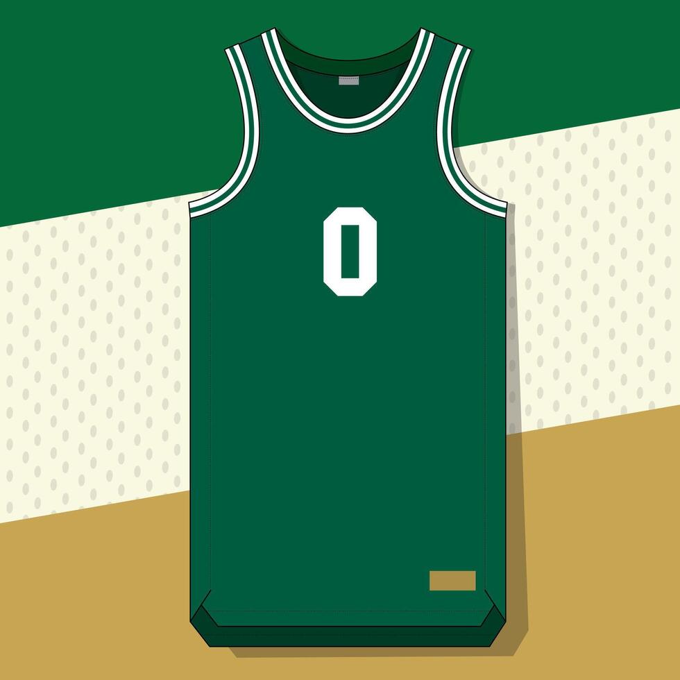 basketball upper jersey view vector