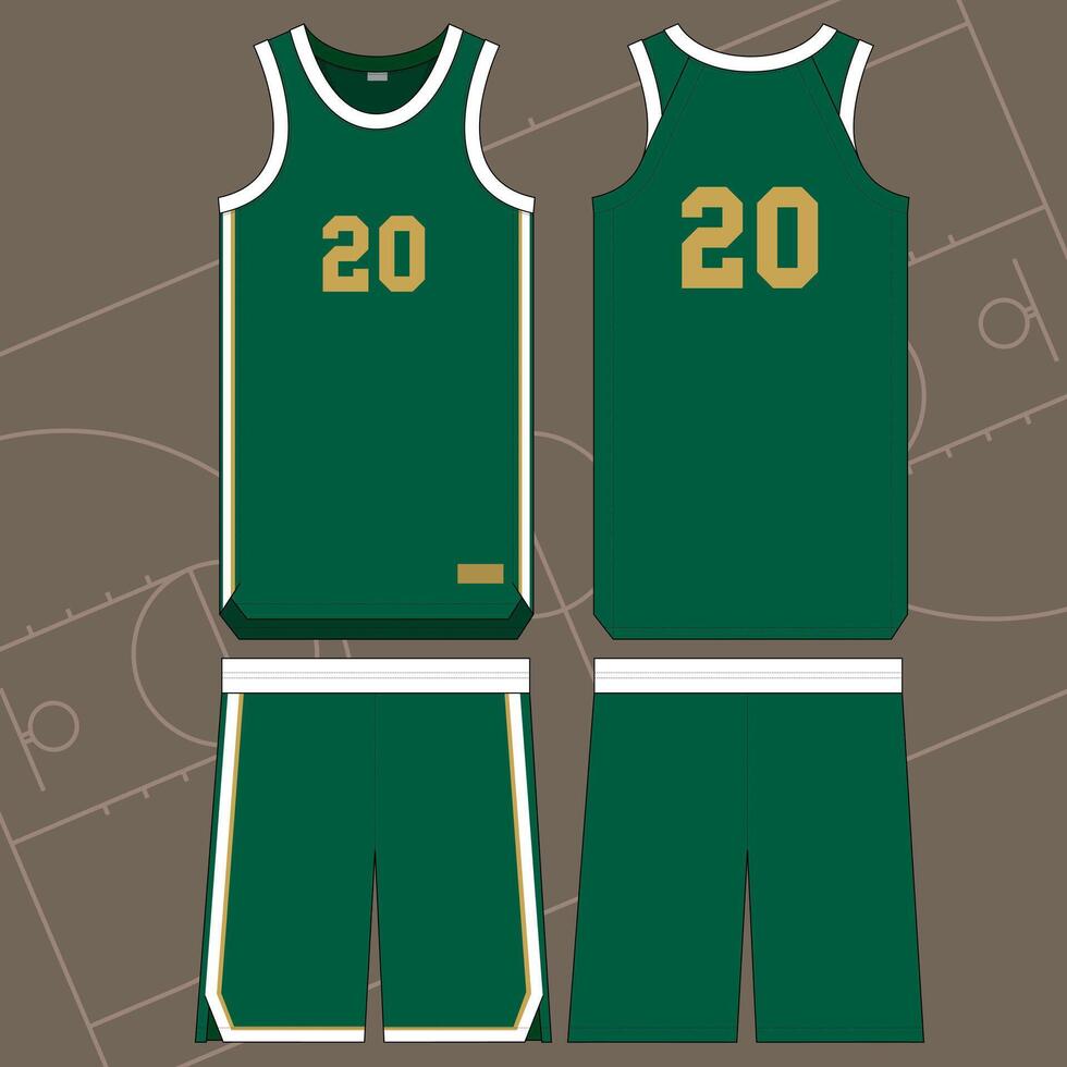 basketball team uniform set vector