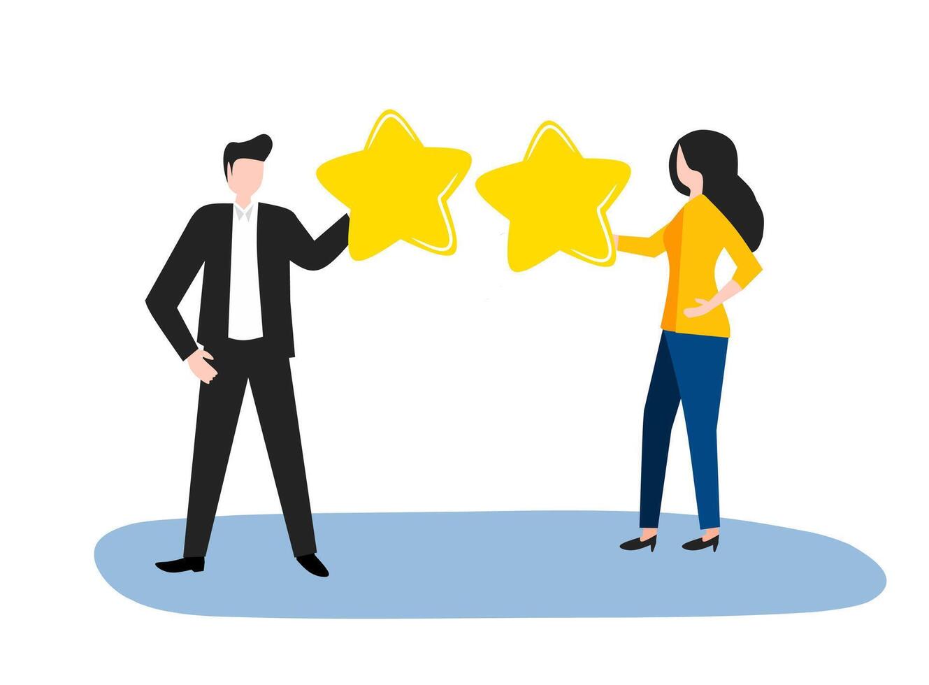 2 star rating design vector