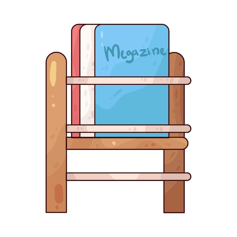 Illustration of Magazine book Rack vector