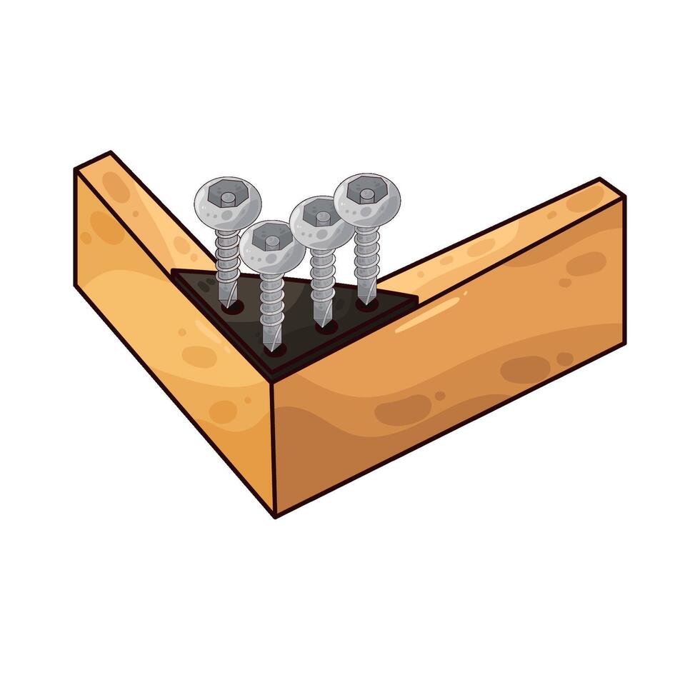 bolts in wood vector