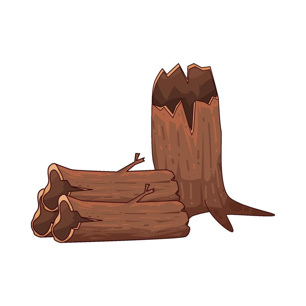 pile of wood vector