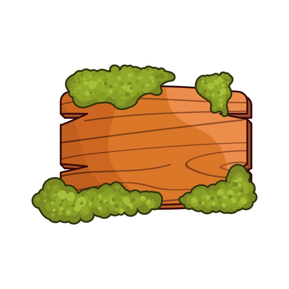 illustration of mossy board vector