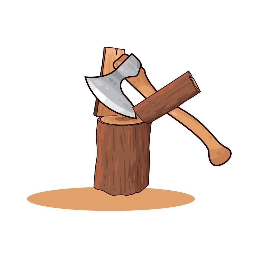 illustration of split wood vector