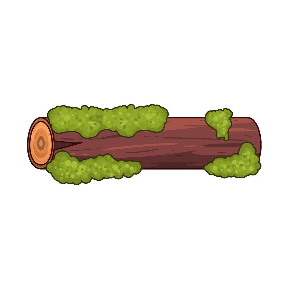 illustration of moss on wood vector