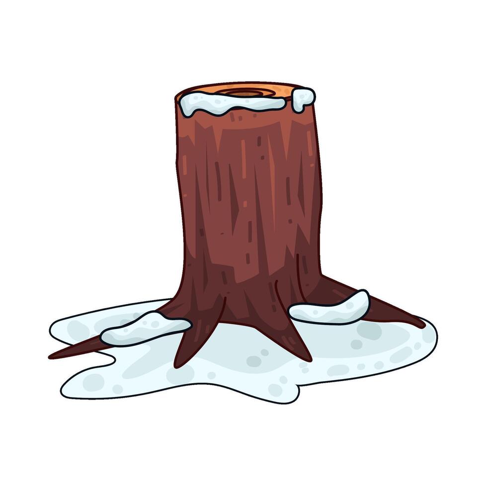 illustration of wood and snow vector