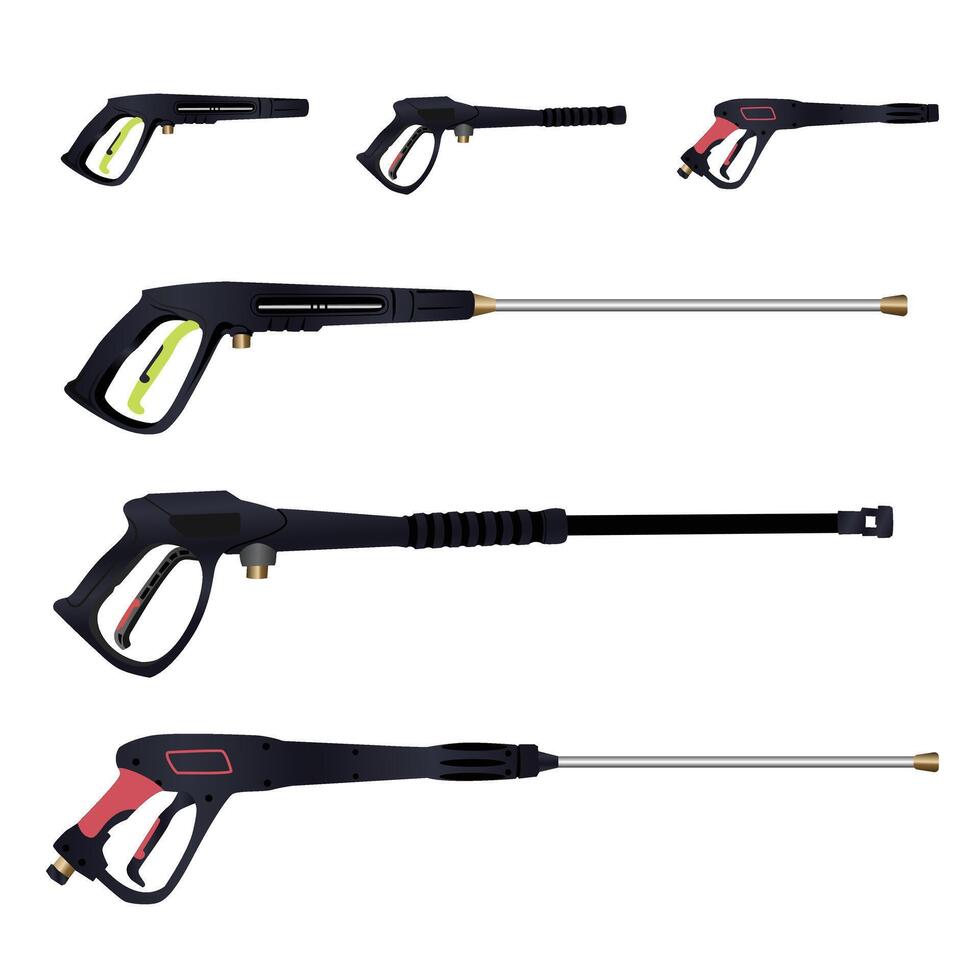 Pressure washing gun vector