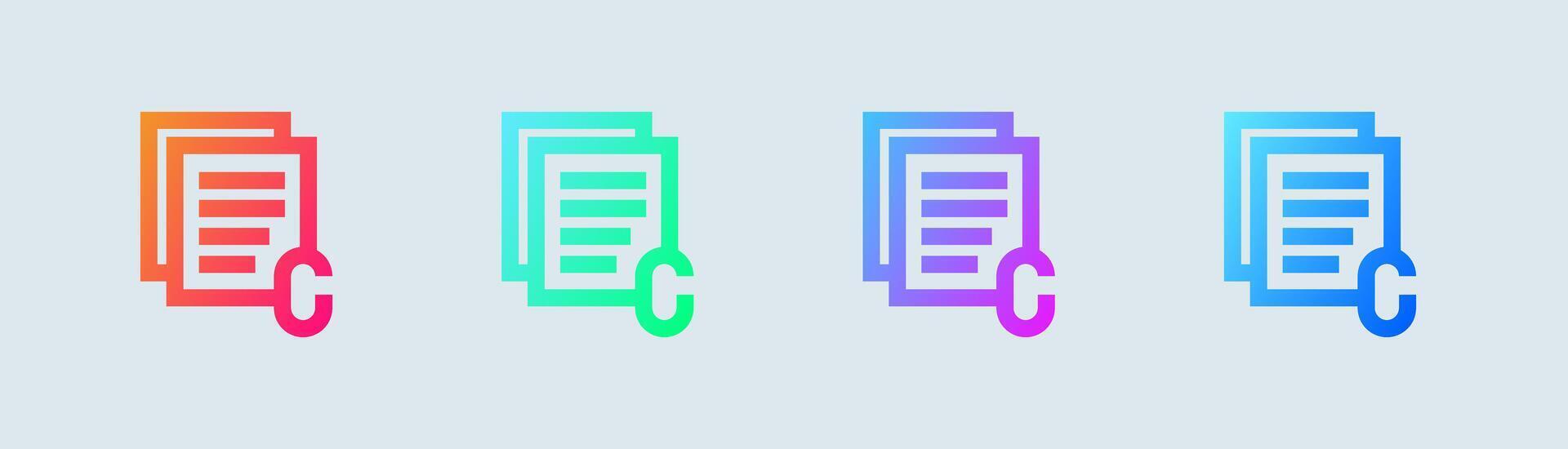 Audio recorder line icon in gradient colors. Sound signs illustration. vector