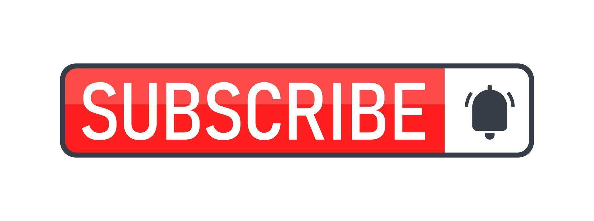 Subscribe buttons illustration. Social media follow symbol. vector