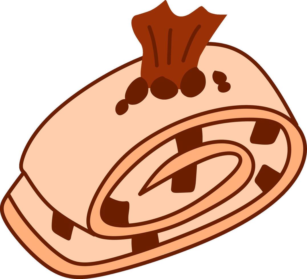 Roll cake clipart drawing vector