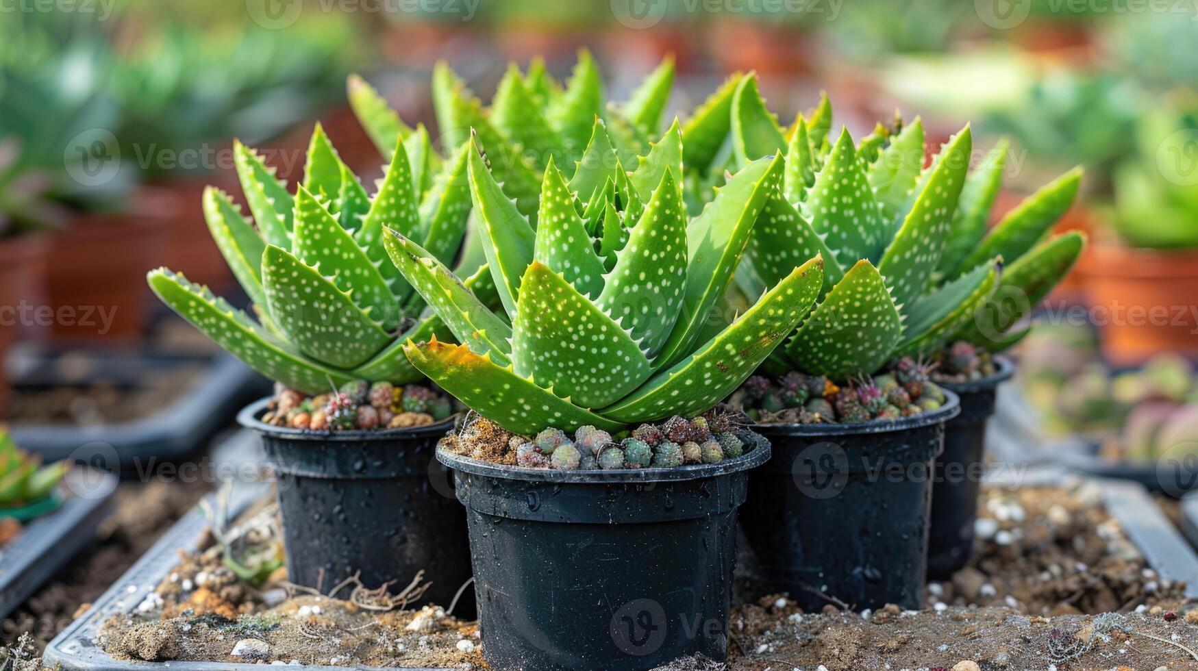 aloe vera plants green gardening photo