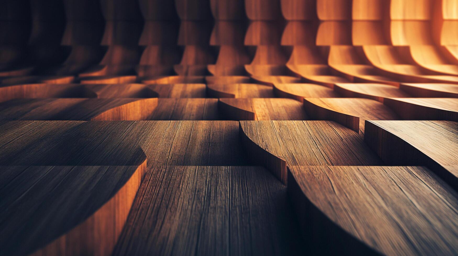 Wooden floor with a distinct wood grain pattern. The floor is black and white, which emphasizes the natural texture and color of the wood. The pattern is intricate and detailed, with various shapes photo