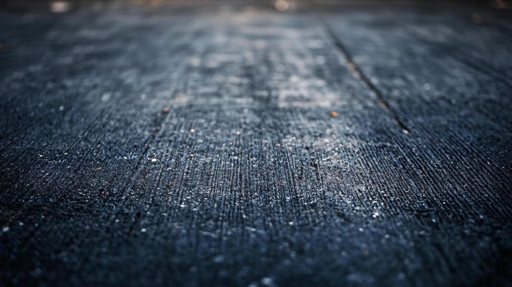 Close up of a concrete floor with a blue tint. The floor is empty and has a somewhat worn appearance. The blue color is subtle and not overpowering, giving the floor a calm and serene atmosphere photo