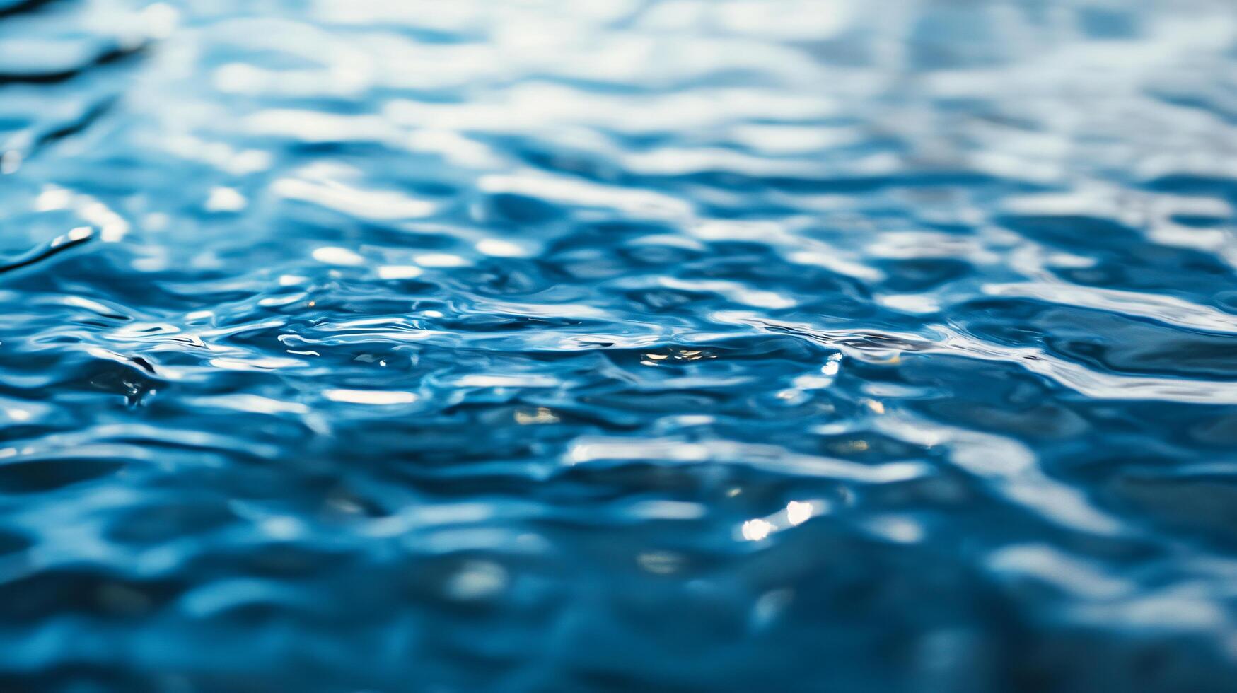 The water is calm and still, with ripples forming on the surface. The blue color of the water is soothing and peaceful, creating a sense of tranquility photo
