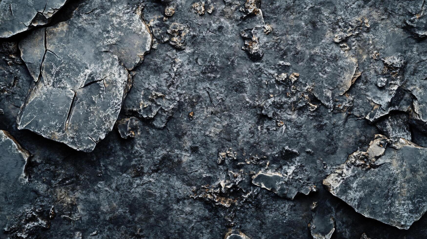 Rock with a lot of cracks and holes. The cracks are deep and the holes are small photo