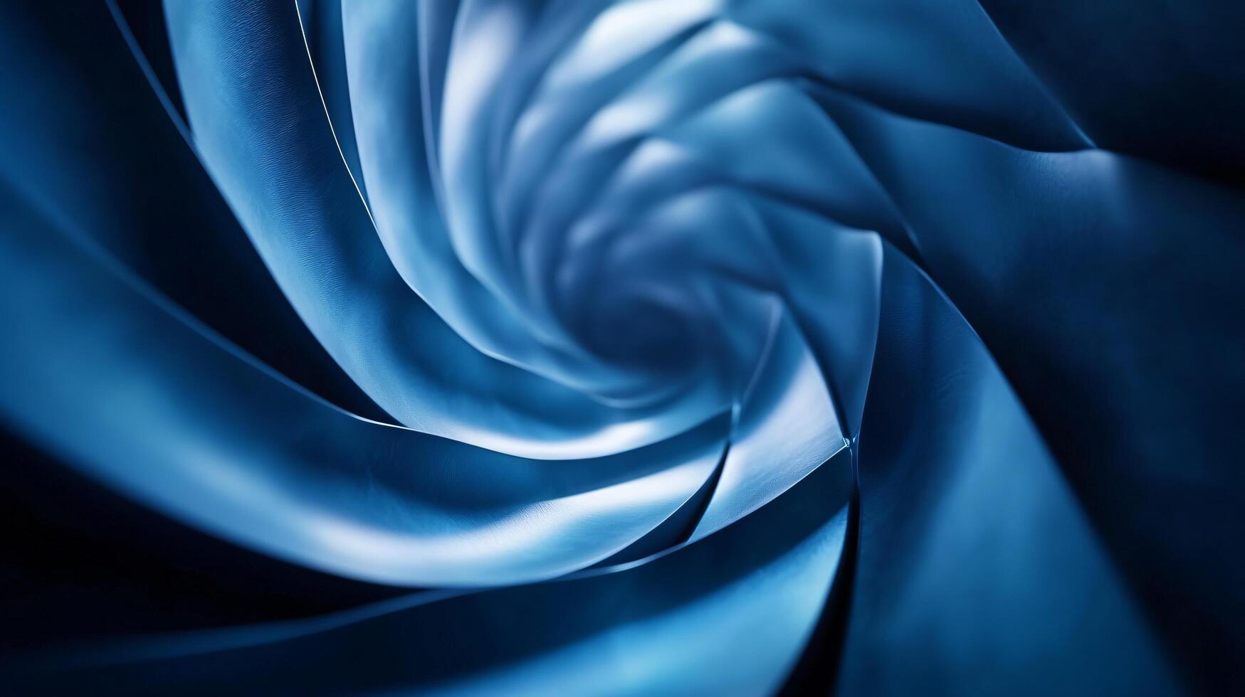 Blue and white spiral with a white line in the middle. The spiral is blue and white, and it is a part of a larger design. The spiral is curved and he is a part of a larger pattern or image photo