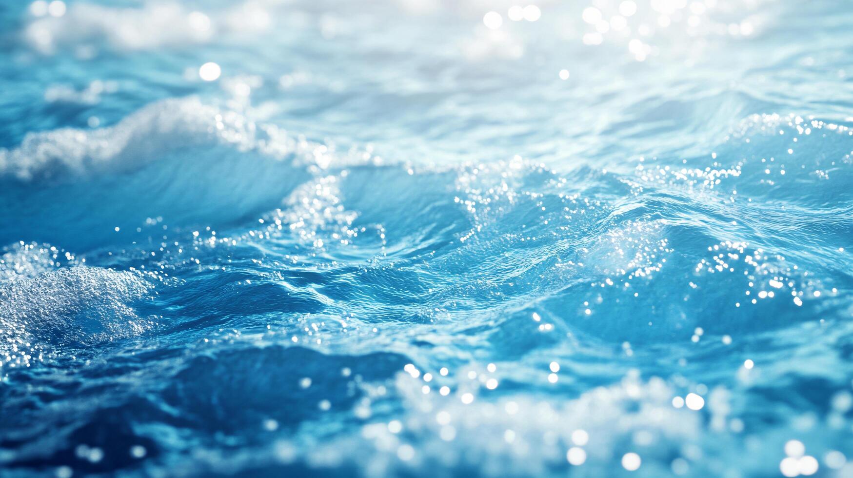 Large body of water with a lot of bubbles and foam. The water appears to be very clear and calm, with no visible waves or ripples. The bubbles and foam give the water a playful and lively appearance photo