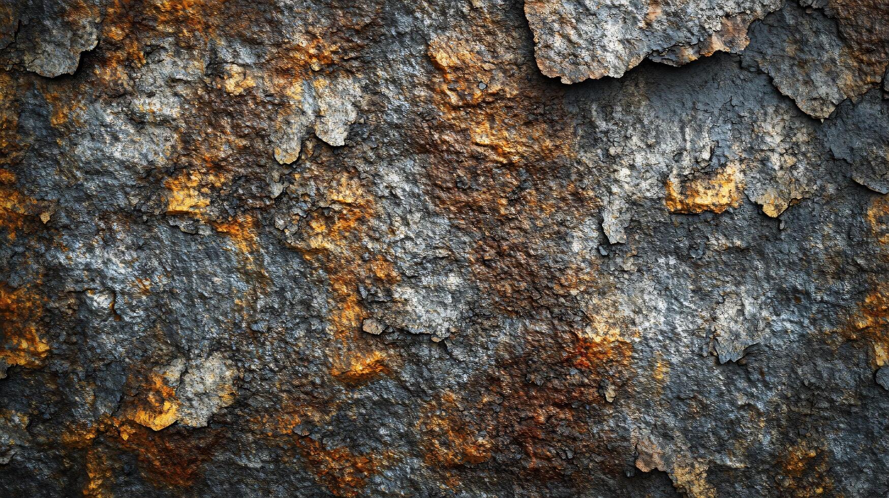 Rough, weathered surface with a lot of texture and a lot of brown and orange tones photo