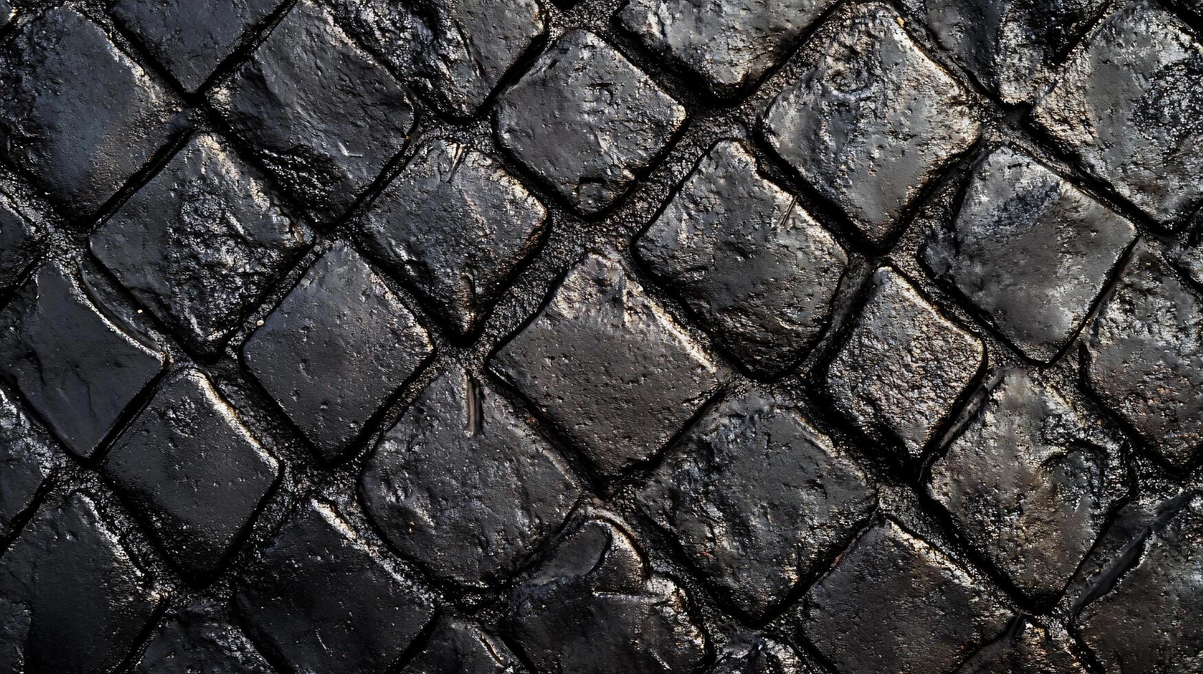 Black and white photo of a stone wall with a black and white pattern. The photo has a moody and mysterious feel to it