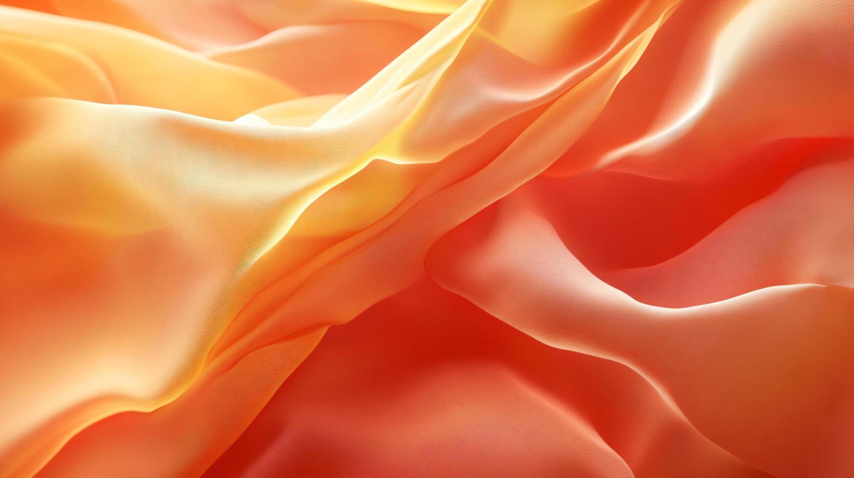 The image is of a piece of orange fabric with a pattern that resembles a wave. The fabric is folded and has a rough texture, giving it a sense of movement and energy photo