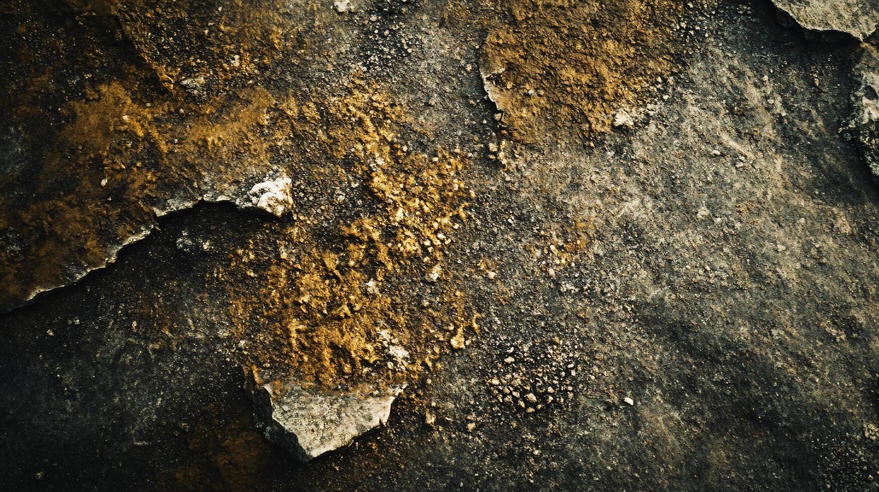 Rocky surface with a lot of dirt and sand. The surface is rough and uneven. The image has a sense of decay and abandonment photo