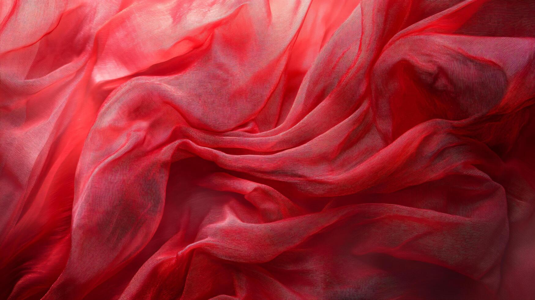 Red fabric with a pattern of lines and swirls. The fabric is red and has a texture that looks like it's made of lace photo
