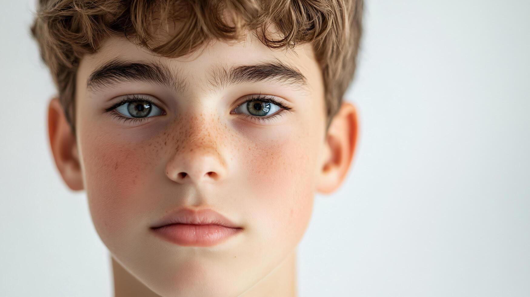 Boy with a beard and a light brown hair. He has a light brown skin. He is looking at the camera photo