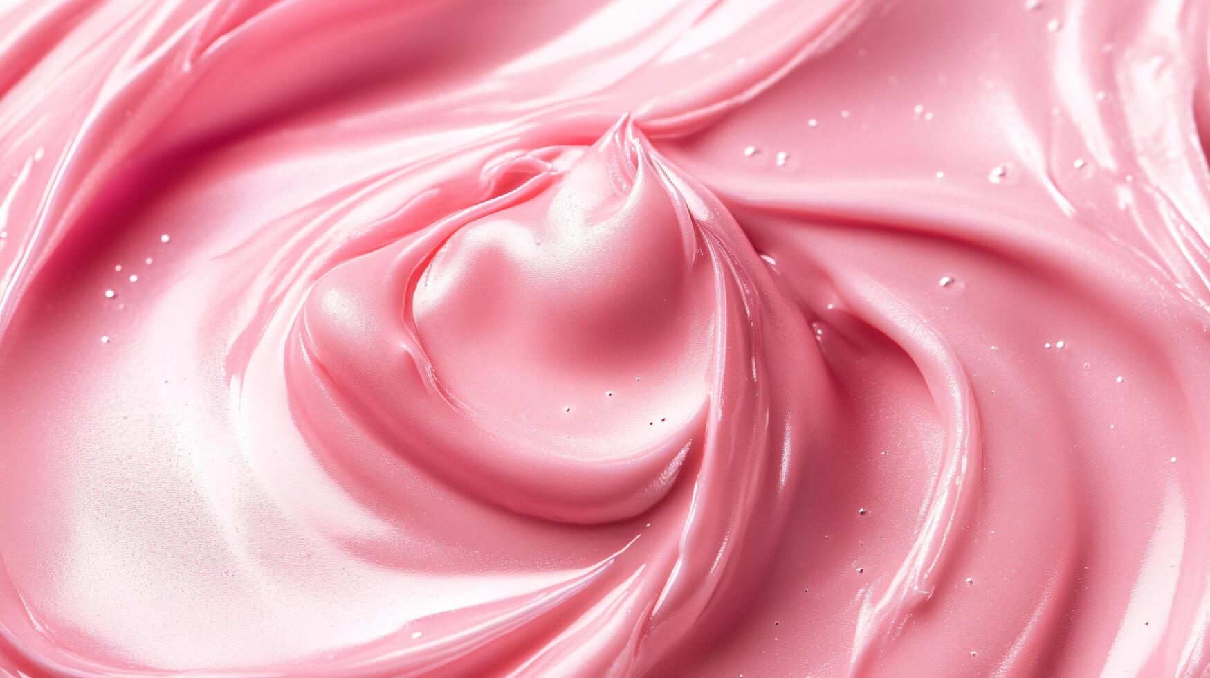 Pink substance with a swirl pattern. It looks like a lotion or a cream. The swirl pattern gives it a sense of movement and texture photo