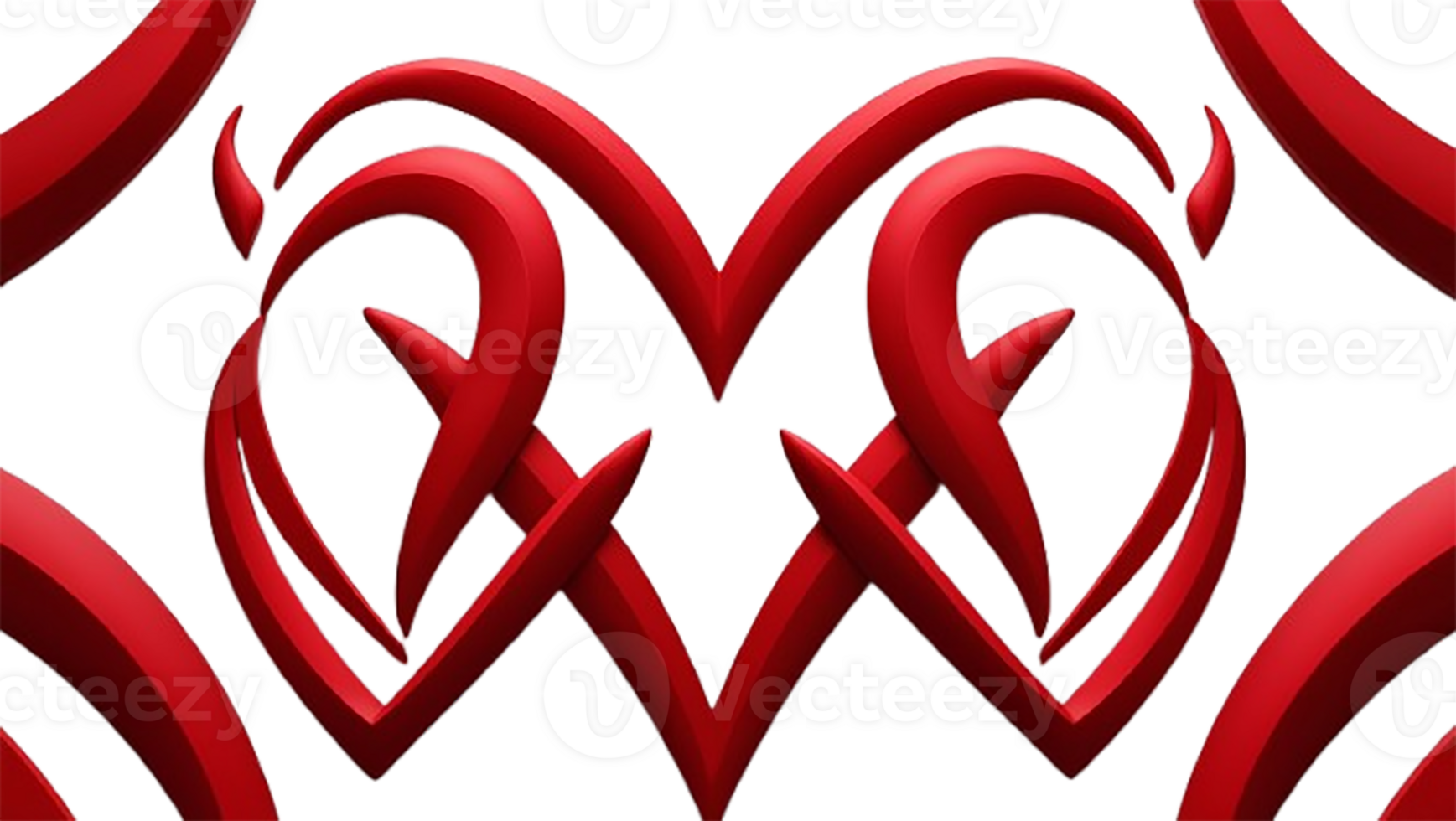 Happy valentine day. with creative love composition of the hearts. illustration png