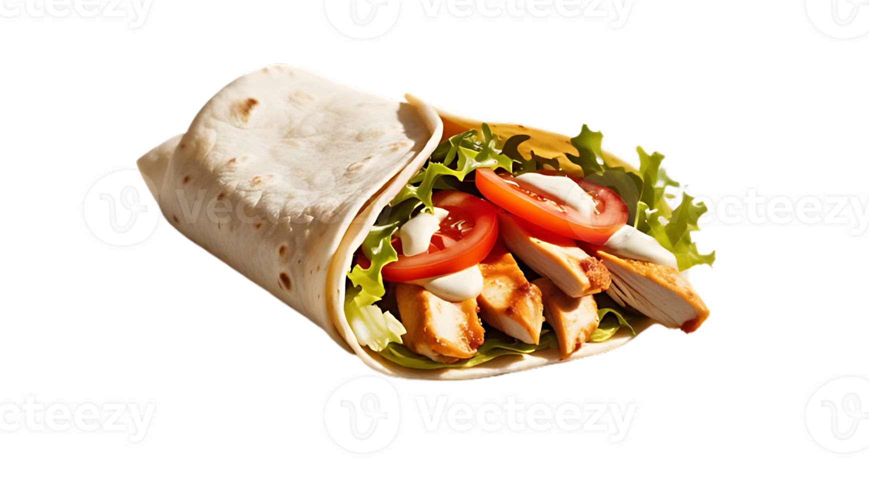 Transparent Background Chicken Wrap for Graphics png