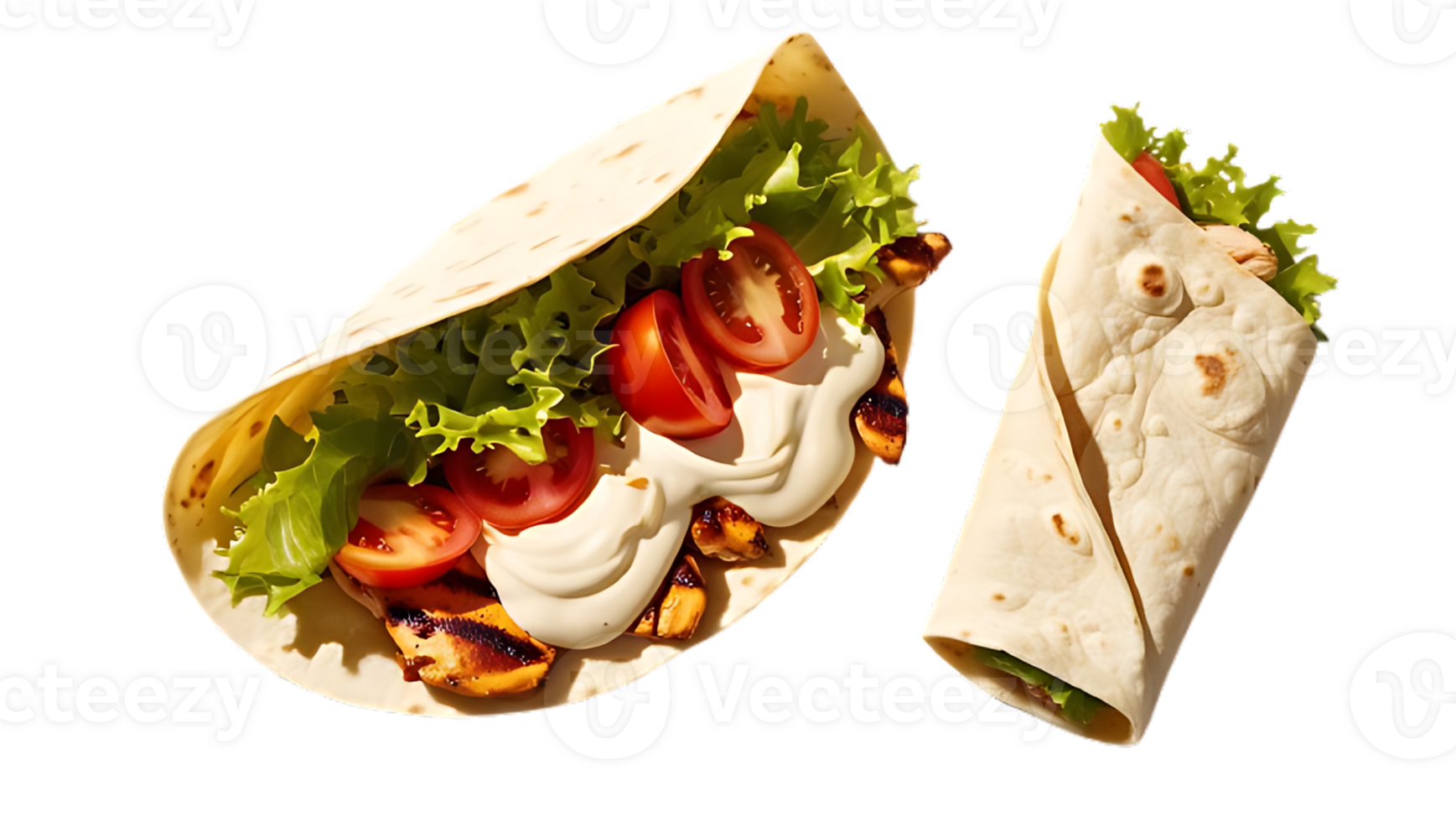 Authentic Chicken Wrap for Digital Media png