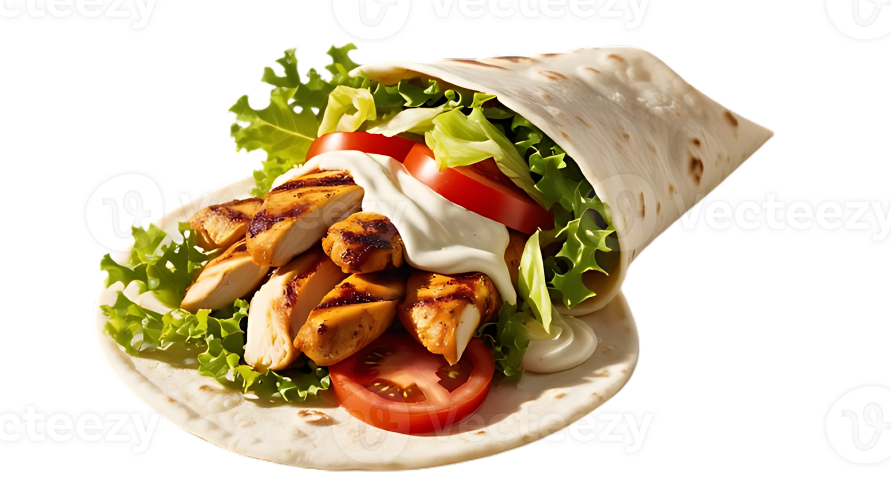 Chicken Wrap Image for Lunch Menu Design png