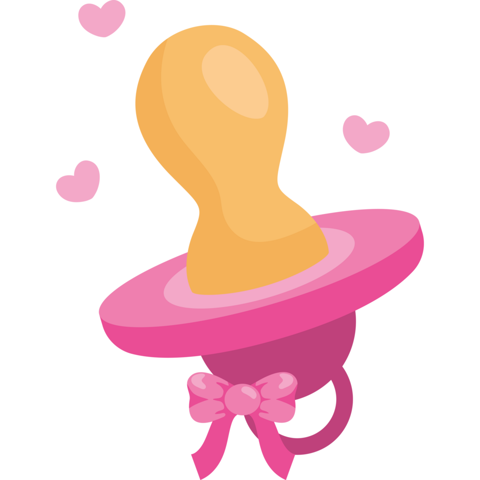gender reveal pink pacifier png