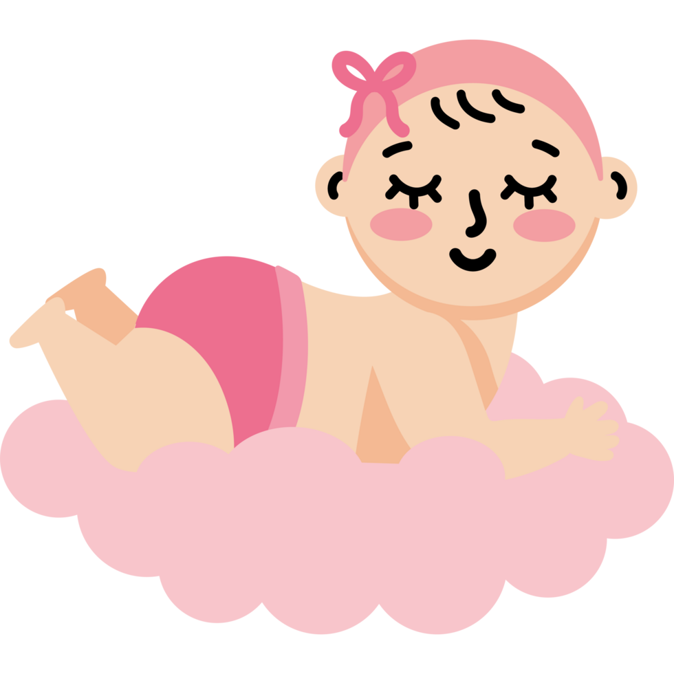 baby shower cute girl png