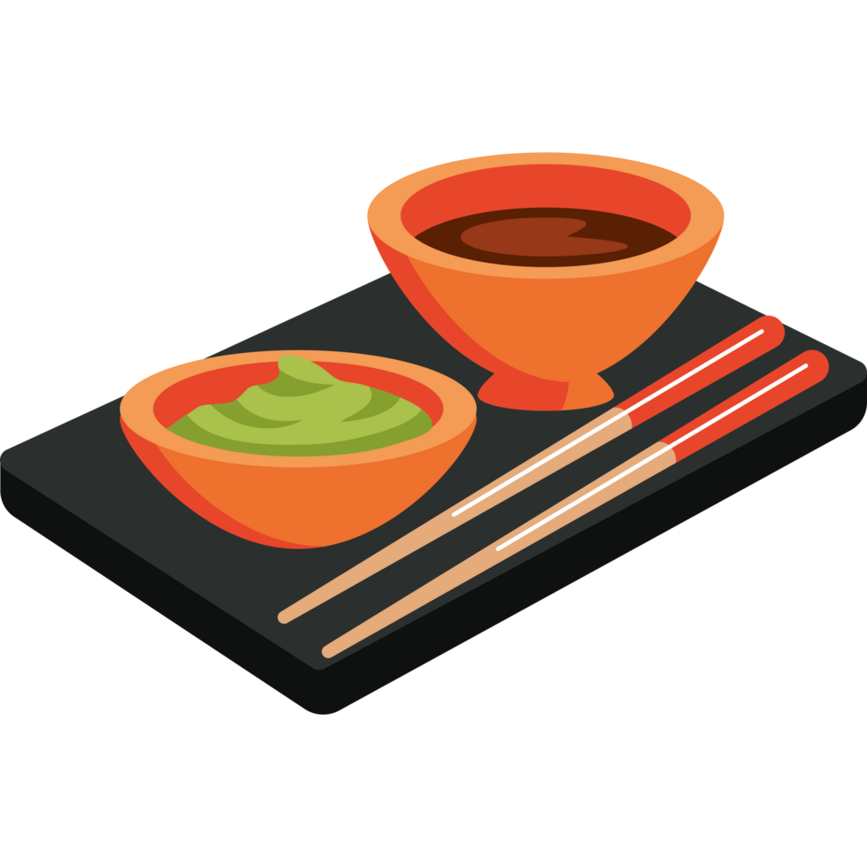 wasabi and soy sauce png