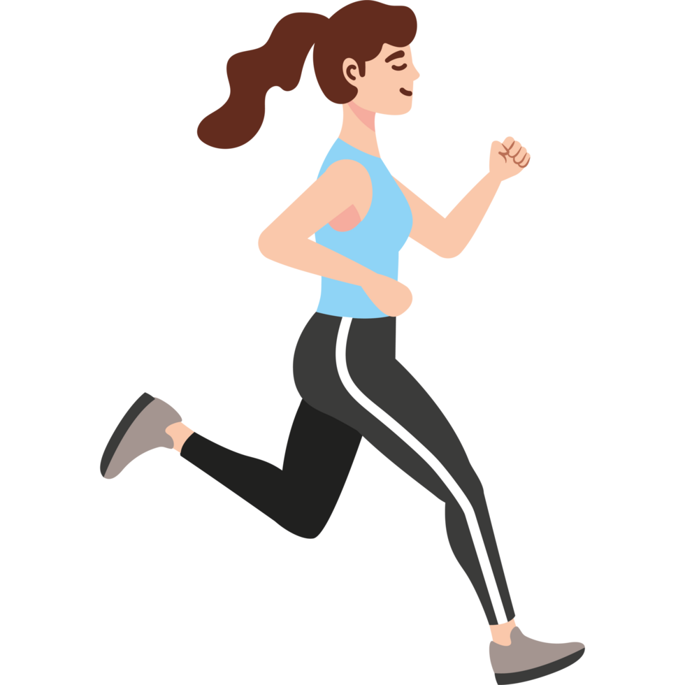 runner woman athletic png