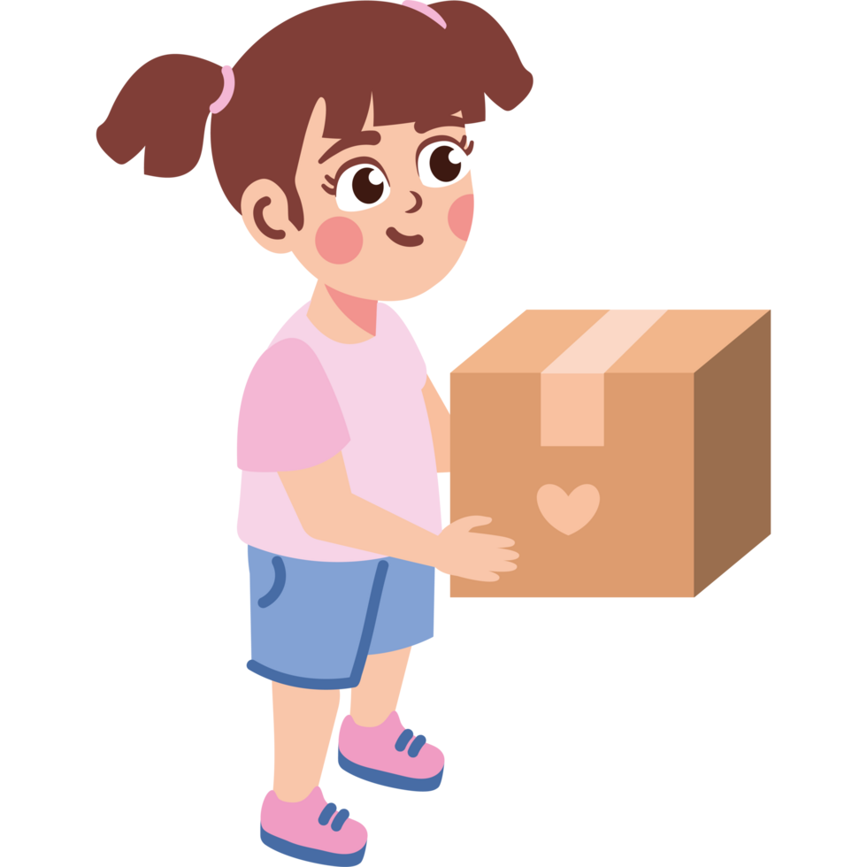 girl with donation box png
