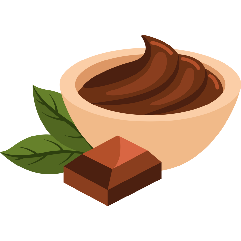 chocolate spreading in a bowl png