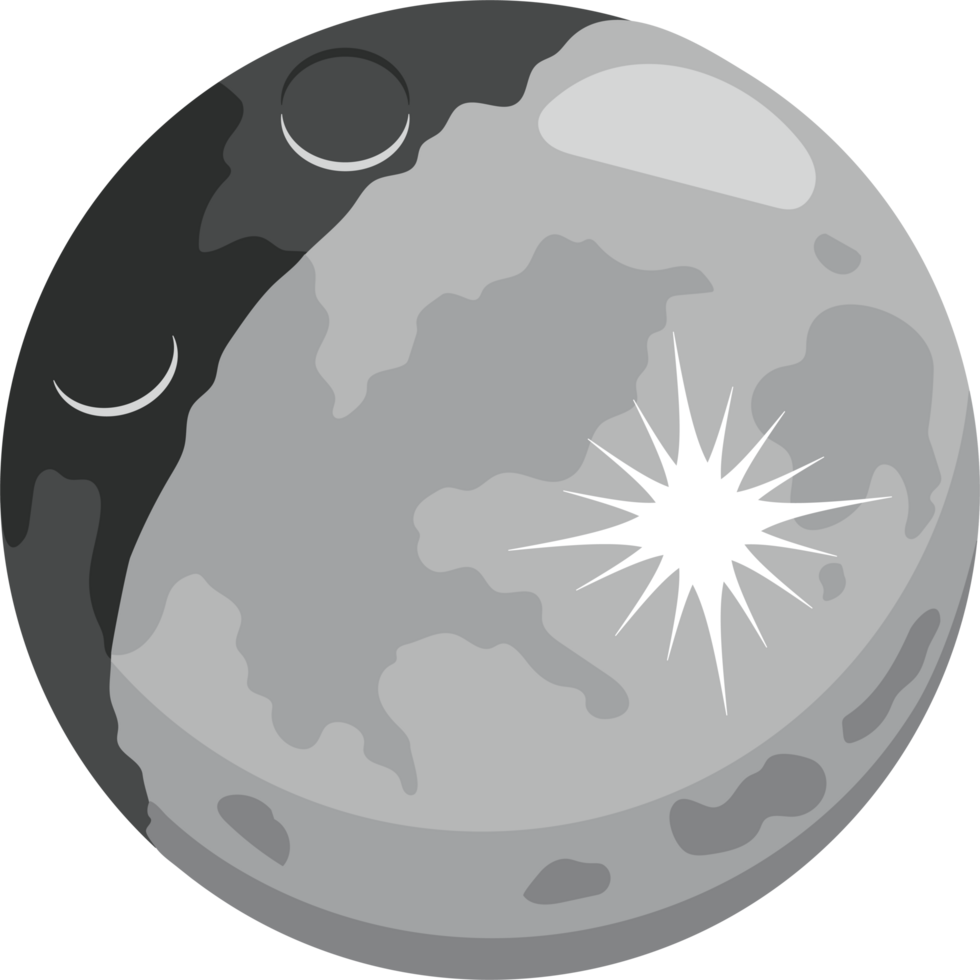 waxing gibbous moon phase png