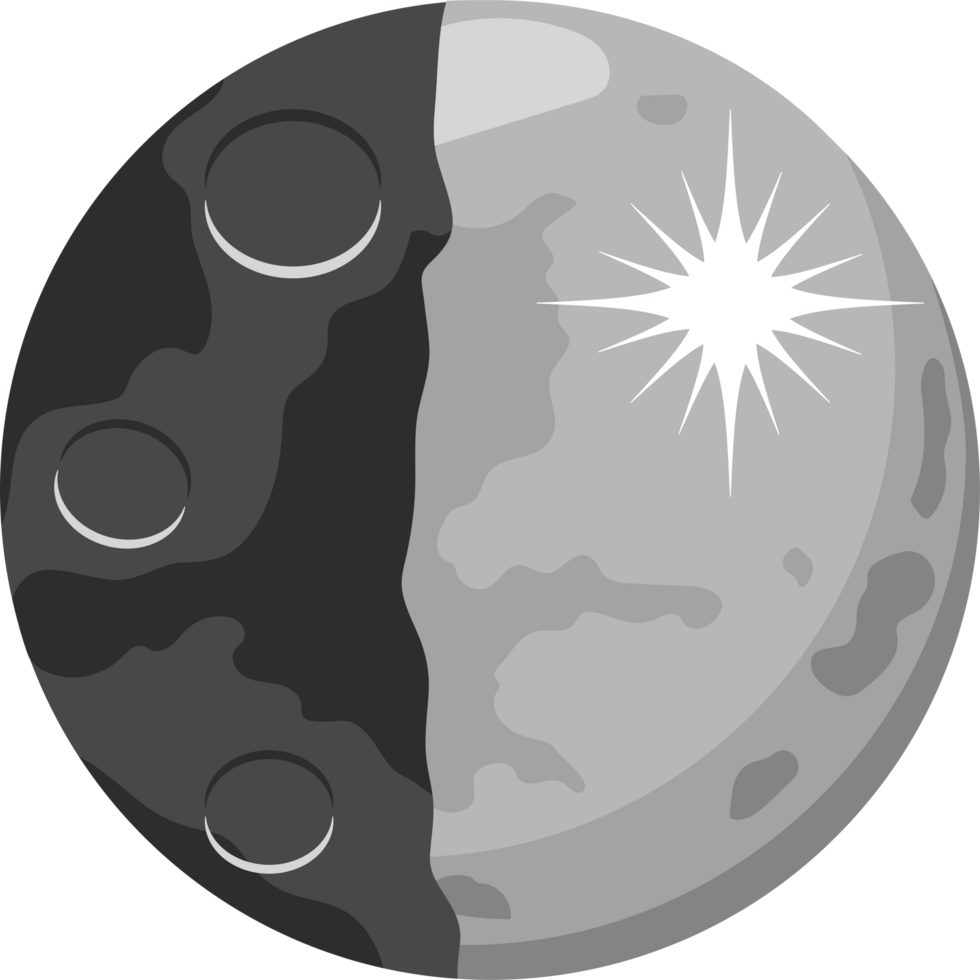 first quarter moon phase png