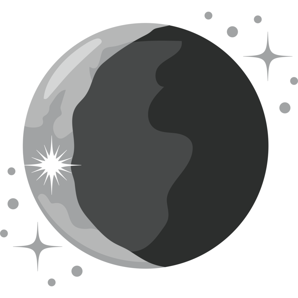 waning crescent moon phase png