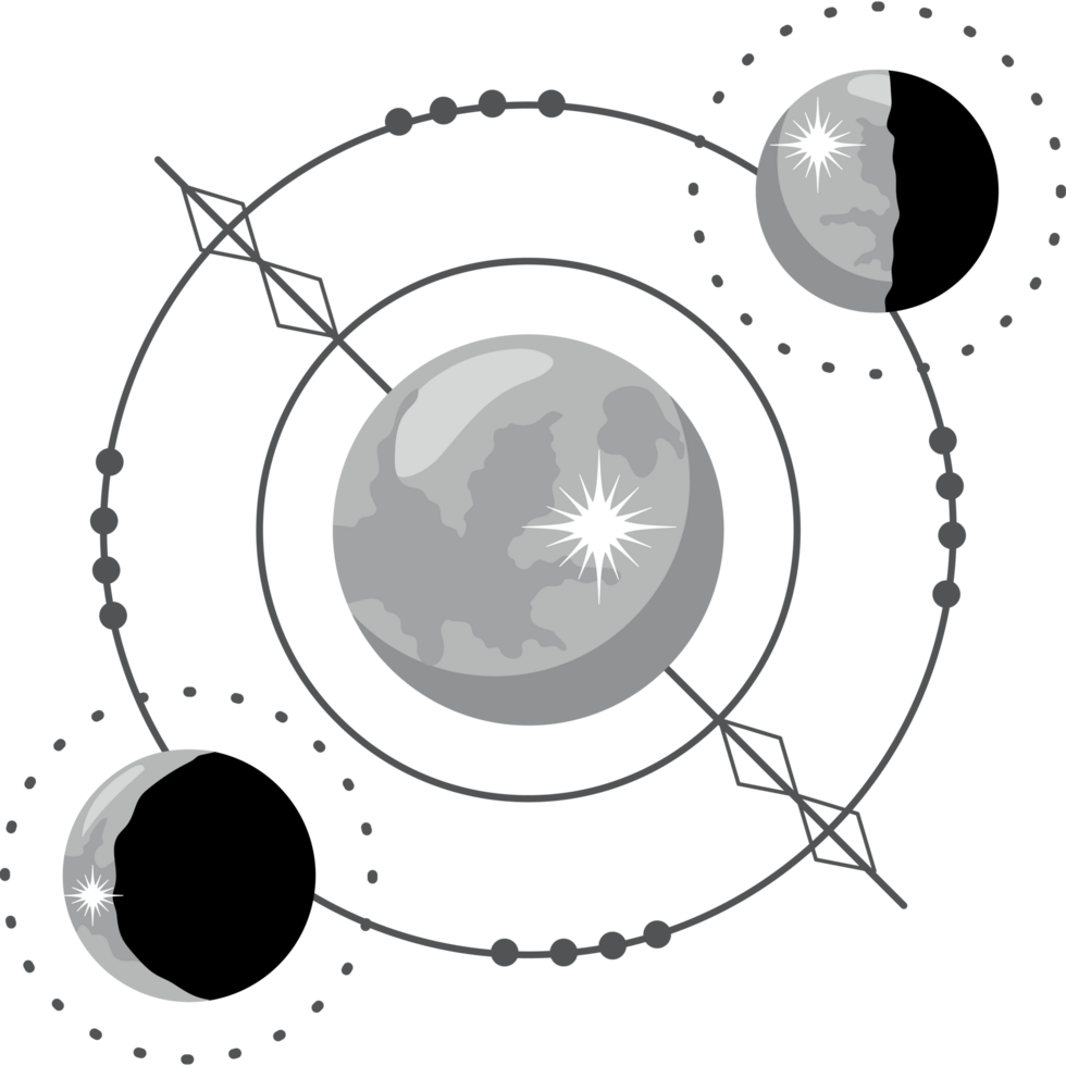 moon phases astronomy science png